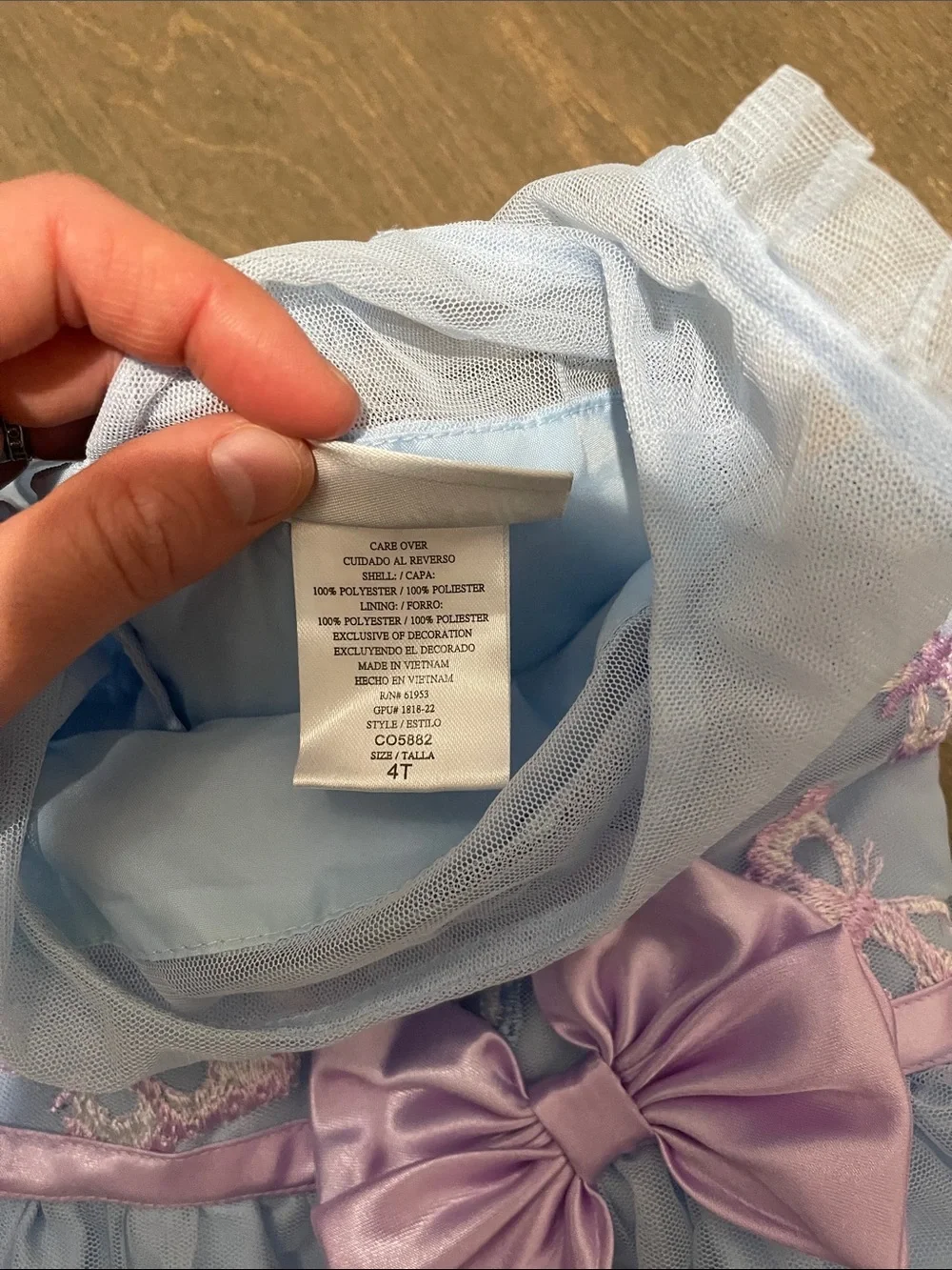 Butterfly Embroidered Tulle Dress Size 4T
